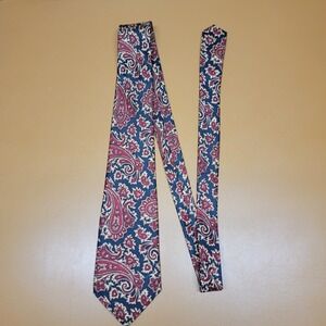 Andhurst Paisley Silk Necktie Blue Red Gold Classic Formal Mens